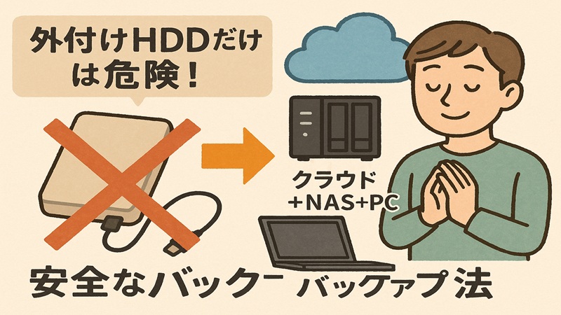 外付けhddをおすすめしない悩みを解決する安全バックアップ法