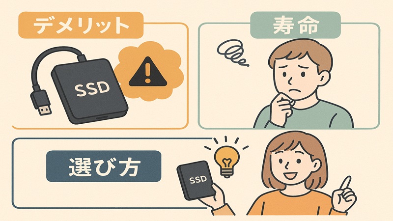 外付けssdのデメリットと寿命を考慮した選び方