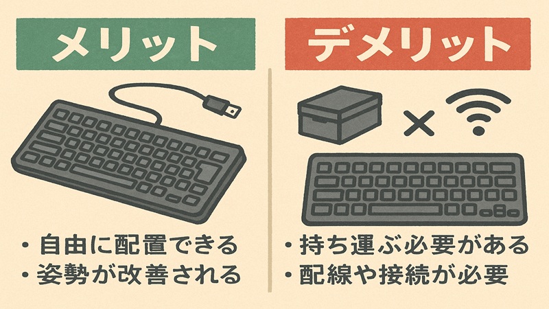 外付けキーボードのメリットとデメリット