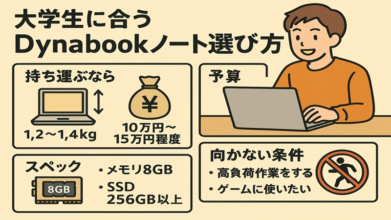 大学生に合う選び方