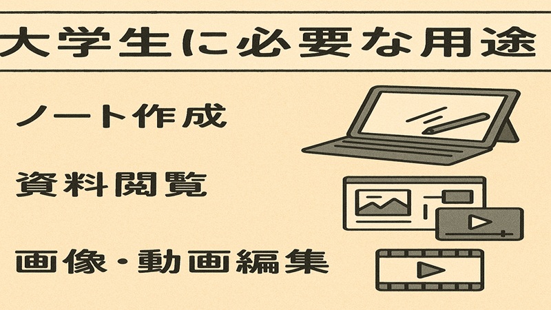 大学生に必要な用途の