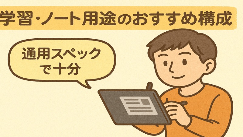 学習・ノート用途のおすすめ構成