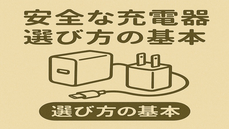安全な充電器選び方の基本