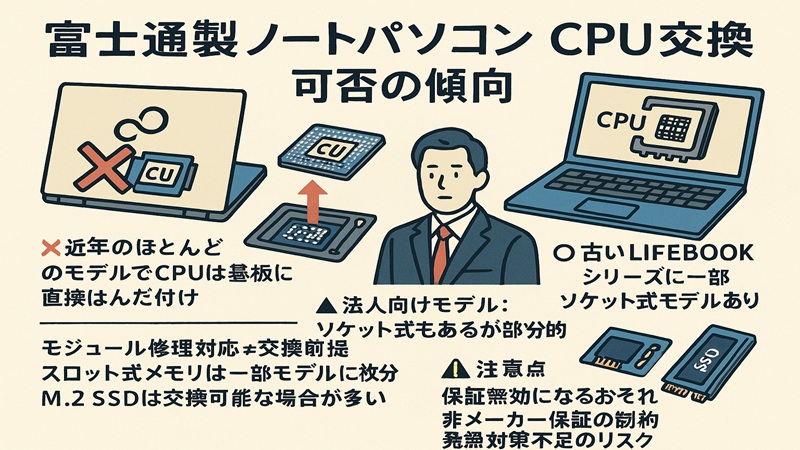 富士通製の交換可否の傾向の画像