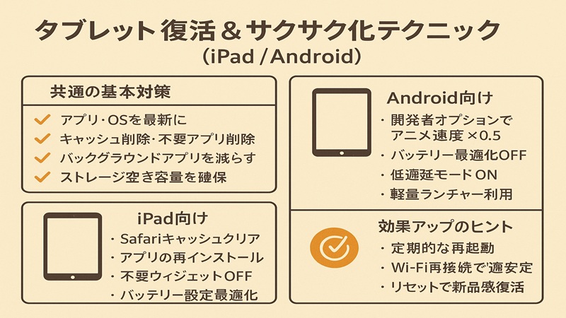 復活とサクサク化（iPadAndroid）