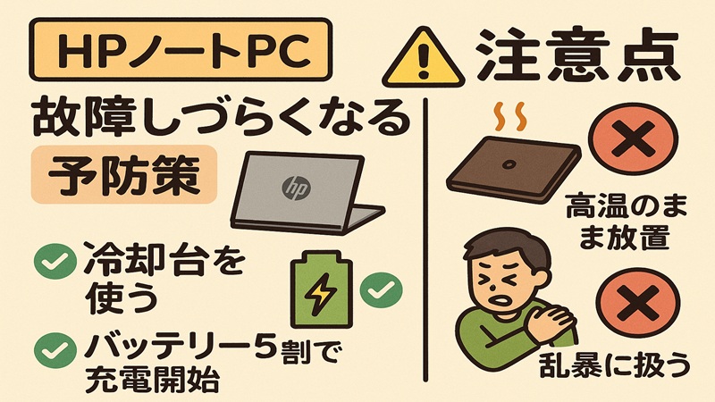 故障しずらくなる予防策と注意点