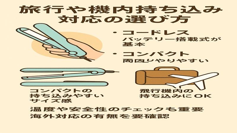 旅行や機内持ち込み対応の選び方