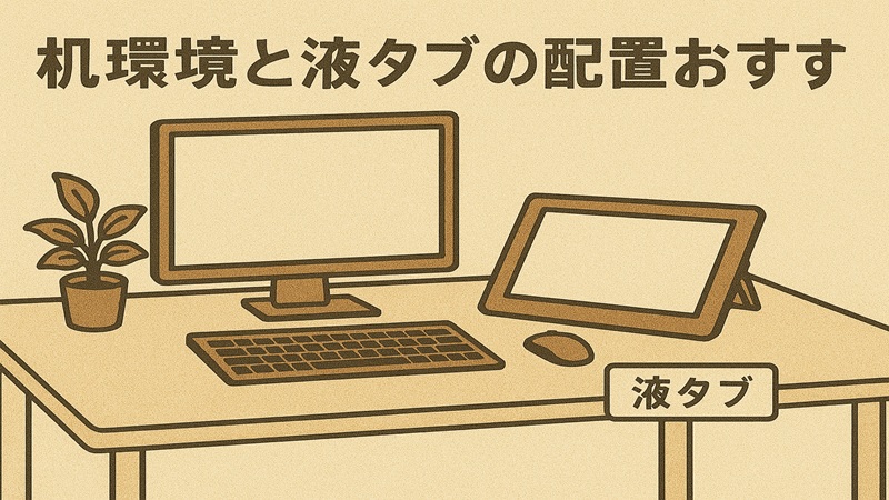 机環境と液タブの配置おすすめ
