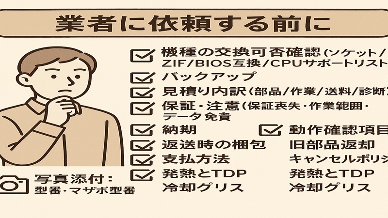 業者に依頼する前に