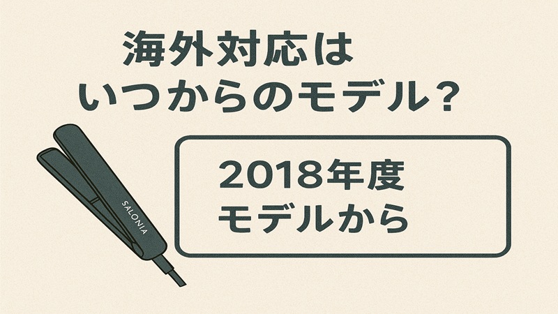 海外対応はいつからのモデルか