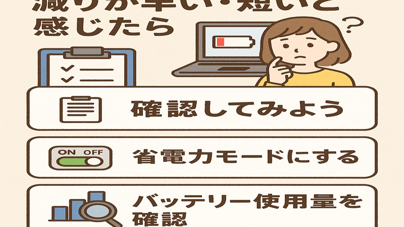 減りが早い・短いと感じたら