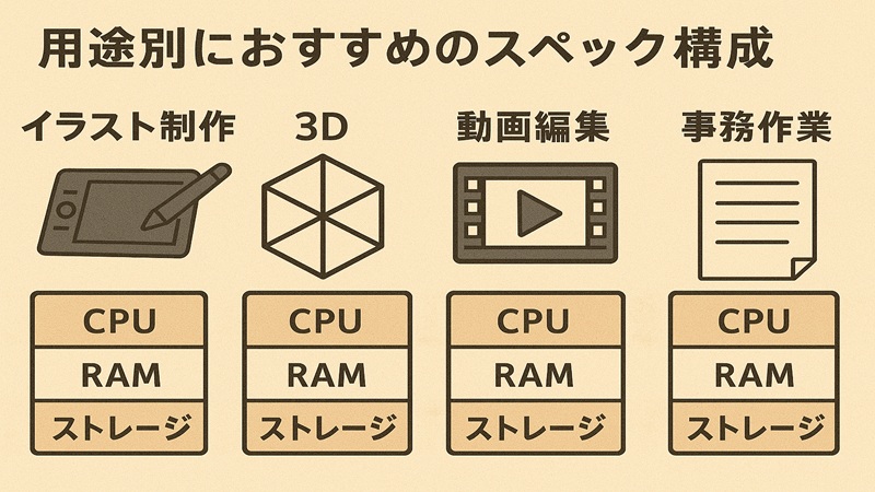 用途別におすすめのスペック構成