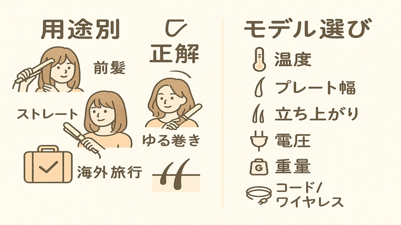 用途別・髪質別の正解とモデルの選び方