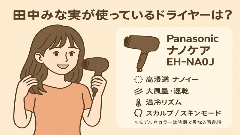 田中みな実が使っているドライヤーは？