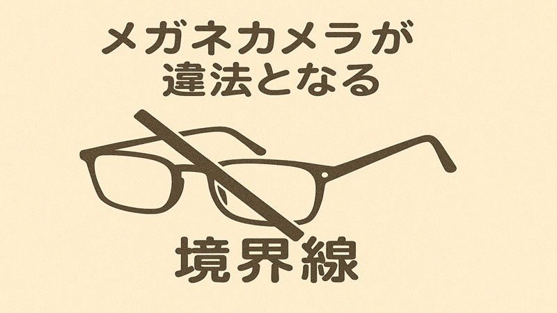 眼鏡カメラが違法となる境界線