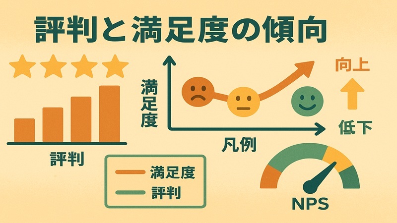 評判と満足度の傾向