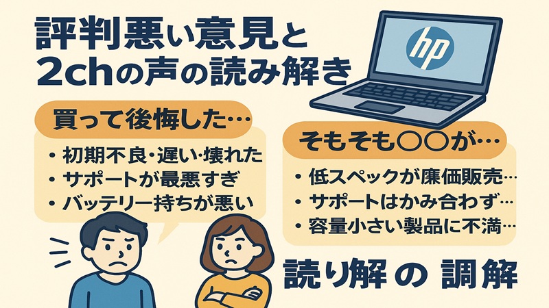 評判悪い意見と2chの声の読み解き