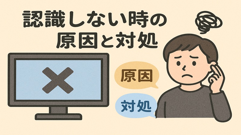 認識しないときの原因と対処