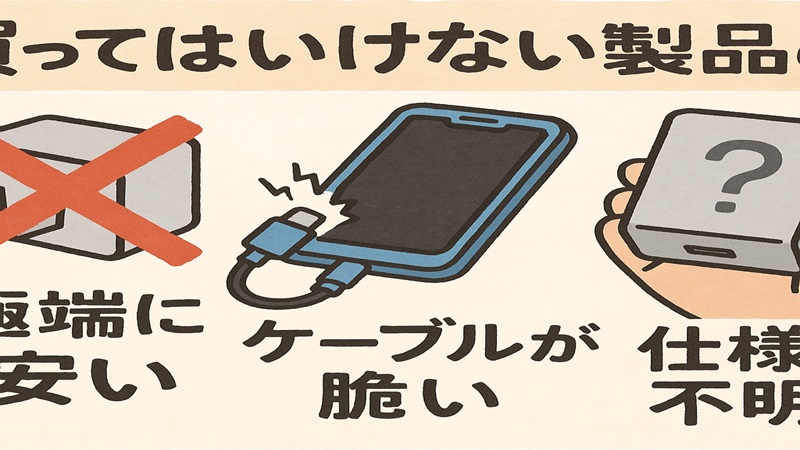 買ってはいけない製品の特長