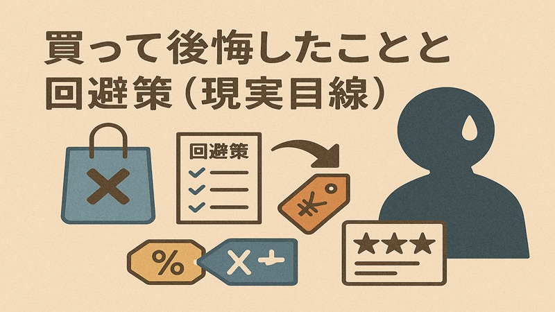 買って後悔したことと回避策（現実目線）