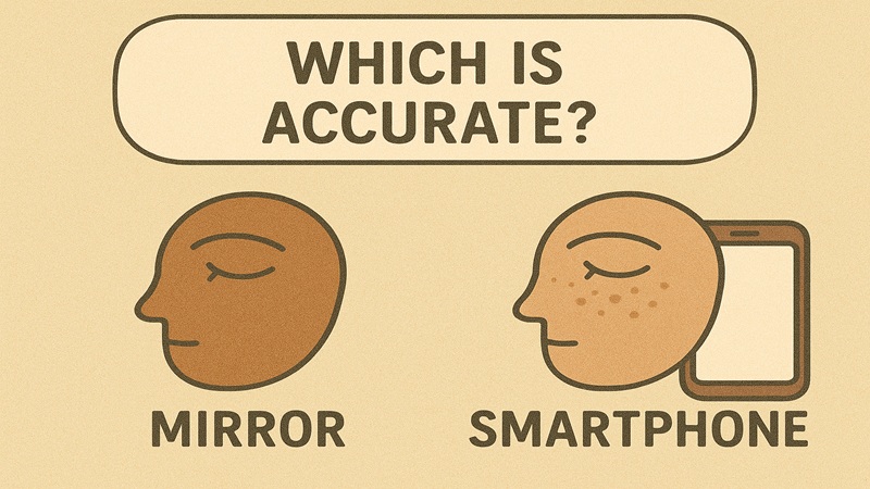 鏡とスマホどっちが正しいかを検証