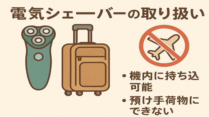 電気シェーバーの取り扱い