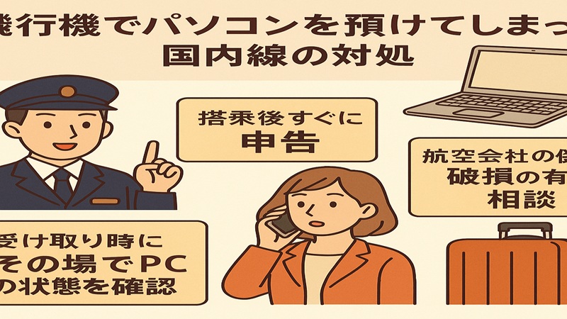 飛行機でパソコンを預けてしまった国内線の対処