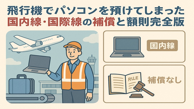 飛行機でパソコンを預けてしまった国内線・国際線の補償と規則完全版