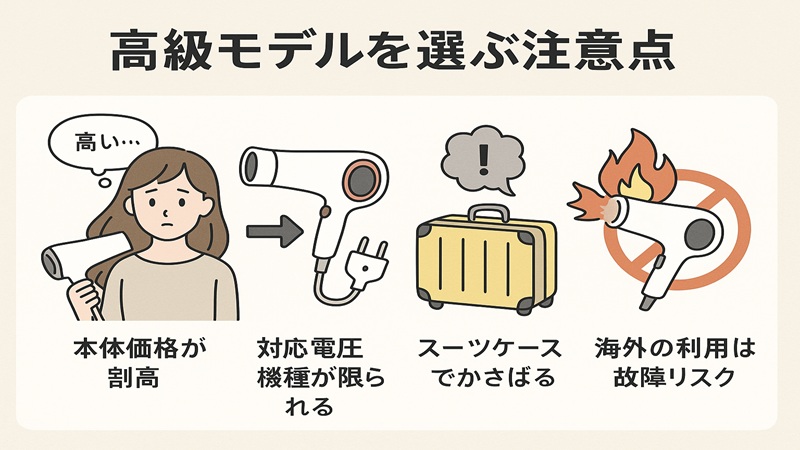 高級モデルを選ぶ注意点