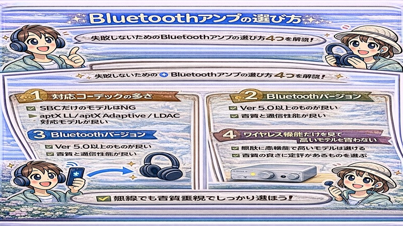 Bluetoothアンプの選び方