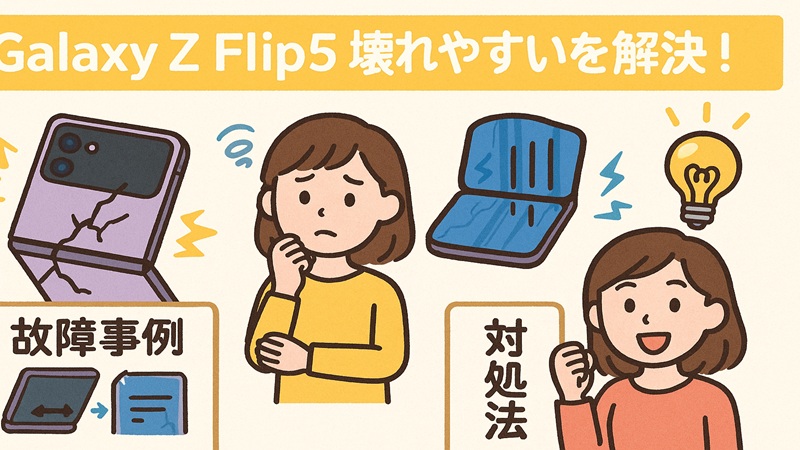 Galaxy Z Flip5 壊れやすいを解決！故障事例と対処法