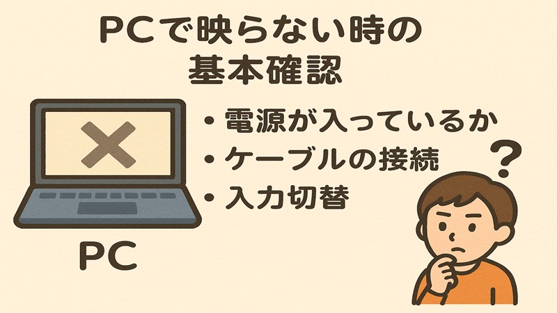 PCで映らない時の基本確認