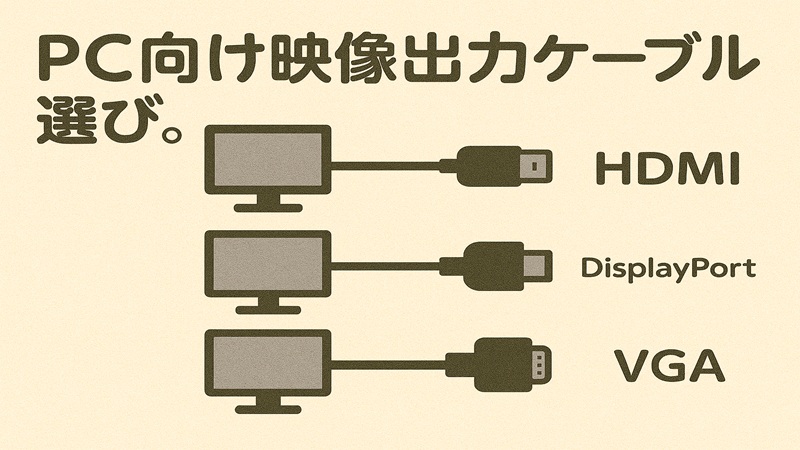 PC向け映像出力ケーブル選び