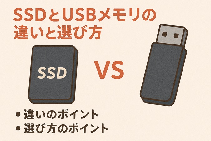SSDとUSBメモリの違いと選び方
