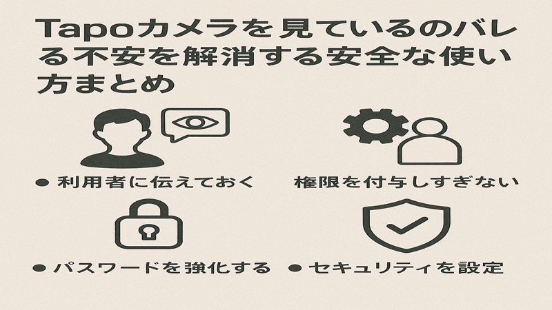 Tapoカメラを見てるのバレる不安を解消する安全な使い方まとめ