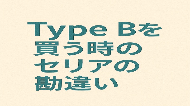 Type Bを買う時のセリアの勘違い