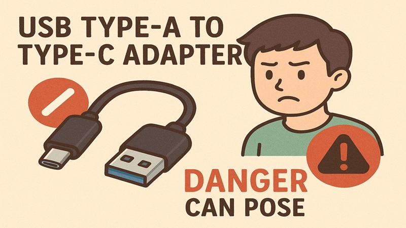 USB Type-A Type-Cの変換の危険対策