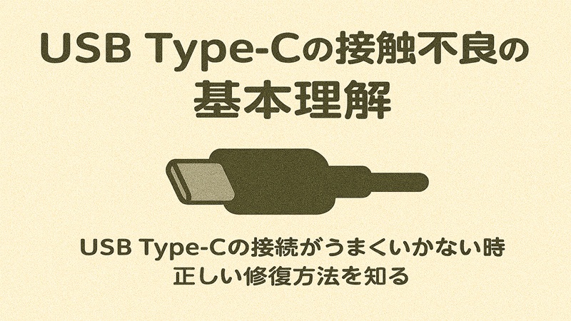 USB Type-Cの接触不良の直し方の基本理解