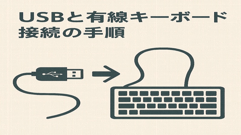 USBと有線キーボード接続の手順