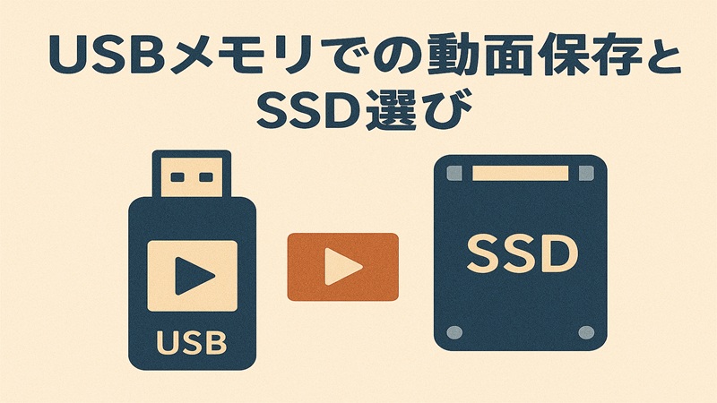 USBメモリでの動画保存とSSD選び