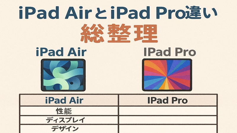 iPad AirとiPad Proの違いを総整理