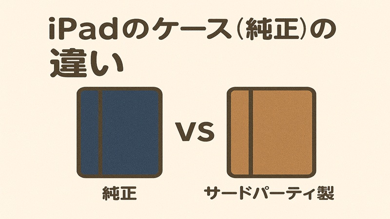 iPadのケース（純正）の違いの答え｜サードパーティ製との比較