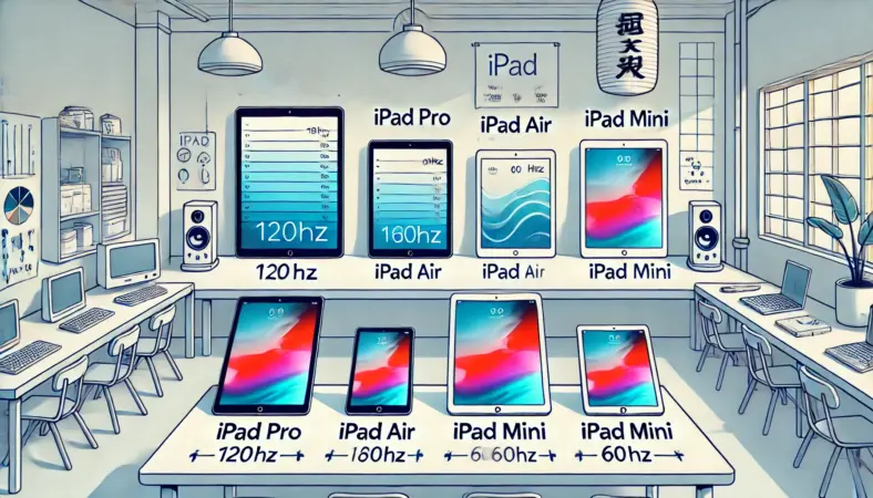 iPadのリフレッシュレートを一覧で理解
