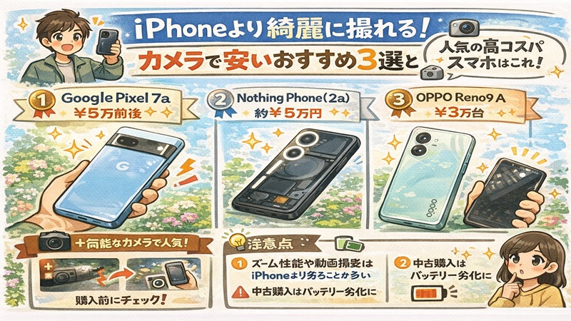 iPhoneより綺麗に撮れるカメラで安いおすすめ3選と注意点