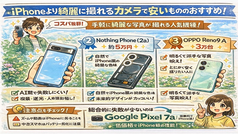 iPhoneより綺麗に撮れるカメラで安いもの