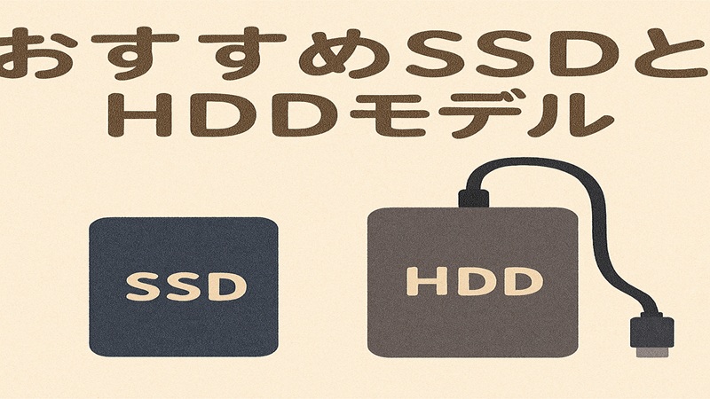 おすすめSSDとHDDモデル