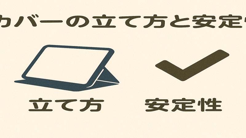 カバーの立て方と安定性