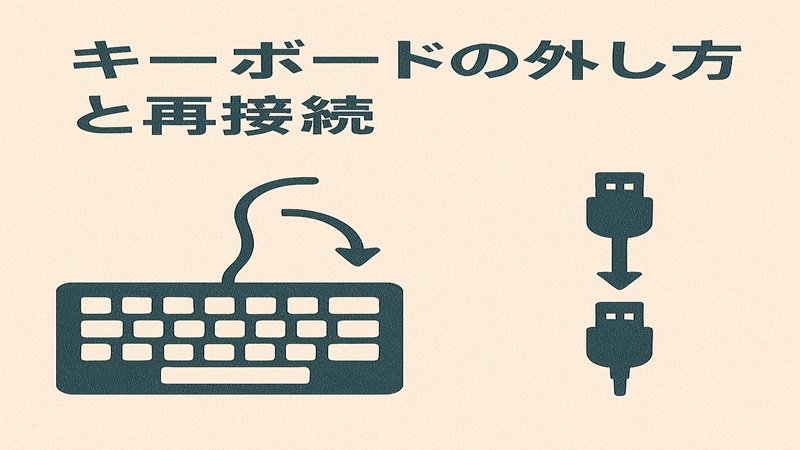 キーボードの外し方と再接続