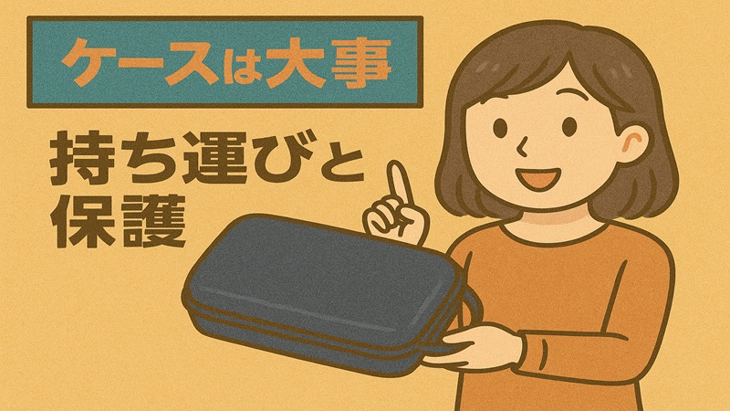 ケースは大事持ち運びと保護