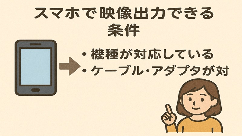 スマホで映像出力できる条件